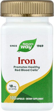 Nature's Way, Eisen, 18 mg, 100 Kapseln