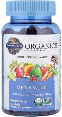 Thumbnail - Garden of Life, Organics, Men's Multi Gummies, Multi-Fruchtgummis für Männer, Bio-Beeren, 120 vegane Fruchtgummi-Drops