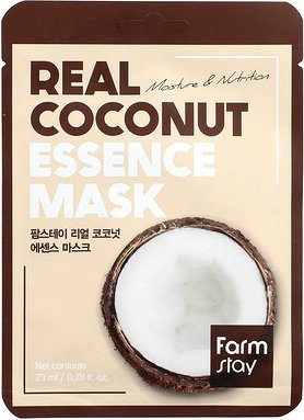 Farmstay, Real Coconut Essence Beauty Mask, 1 Blatt, 23 ml (0,78 fl. oz.)