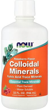 NOW Foods, Colloidal Minerals, kolloidale Mineralien, Himbeere, 946 ml (32 fl. oz.)
