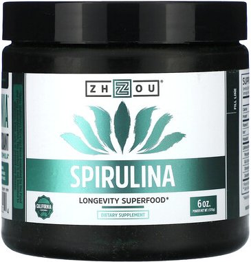Zhou Nutrition, Spirulina, Longevity Superfood, Superfood für die Langlebigkeit, 170 g (6 oz.)