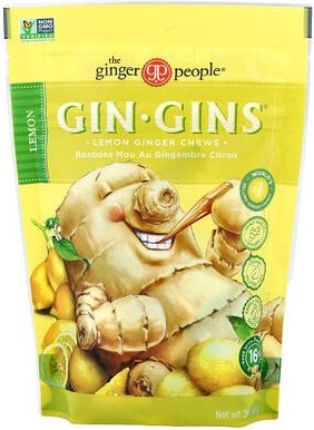 The Ginger People, Gin Gins®, Ginger Chews, Kau-Snack mit Ingwer, Zitrone, 84 g (3 oz.)