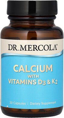 Dr. Mercola, Kalzium mit Vitaminen D3 & K2, 30 Kapseln