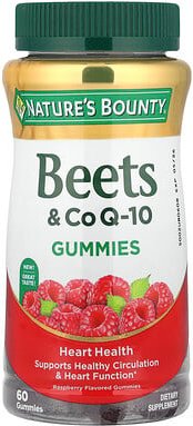 Nature's Bounty, Beets & CoQ-10 Gummies, Fruchtgummis mit Bete und CoQ-10, Himbeere, 60 Fruchtgummis