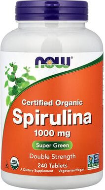 NOW Foods, Zertifizierte Bio-Spirulina, 1.000 mg, 240 Tabletten