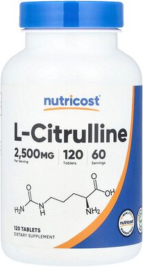 Nutricost, L-Citrulline, L-Citrullin, 120 Tabletten (1.250 mg pro Tablette)