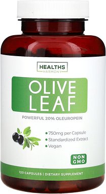 Healths Harmony, Olive Leaf, Olivenblatt, 750 mg, 120 Kapseln