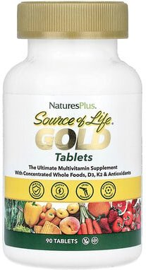 Thumbnail - NaturesPlus, Source of Life Gold, die ultimative Multi-Vitamin-Nahrungsergänzung, 90 Tabletten