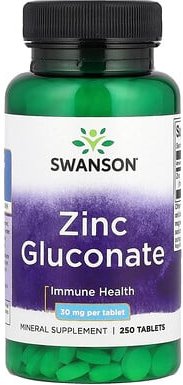 Thumbnail - Swanson, Zinkgluconat, 30 mg, 250 Tabletten