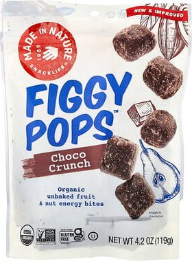 Made in Nature, Figgy Pops, Schoko-Crunch, 119 g (4,2 oz.)