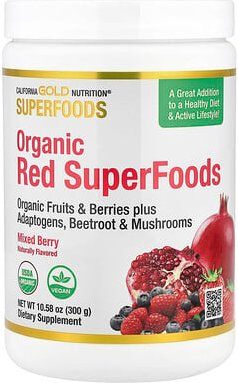 California Gold Nutrition, Superfoods, Organic Red Superfoods with Organic Acai, Organic Blueberry, Organic Cranberry an...