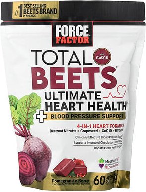 Thumbnail - Force Factor, Total Beets® With CoQ10, Ultimate Heart Health, ultimative Herzgesundheit, Granatapfel-Beeren, 60 Superfoo...