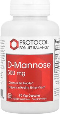 Protocol for Life Balance, D-Mannose, 500 mg, 90 pflanzliche Kapseln