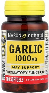 Mason Natural, Garlic, Knoblauch, 1.000 mg, 100 Weichkapseln
