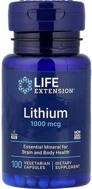 Life Extension, Lithium, 1.000 mcg, 100 pflanzliche Kapseln