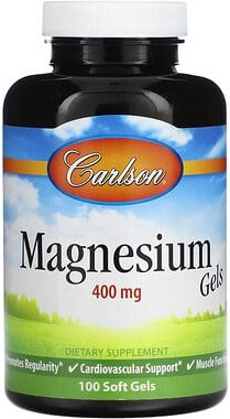 Carlson, Magnesiumgele, 400 mg, 100 Weichkapseln