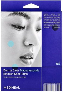 MEDIHEAL, Derma Clear Madecassoside Blemish Spot Patch, Derma Clear Madecassoside Unreinheiten Spot Patch, 44 Pflaster