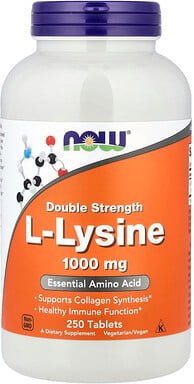NOW Foods, L-Lysin, 1.000 mg, 250 Tabletten