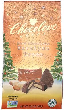 Chocolove, Dark Chocolate Marzipan Trees, Dunkle Schokolade-Marzipan-Bäume, 200 g (7,05 oz.)