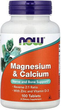 NOW Foods, Magnesium & Calcium With Zinc and Vitamin D3, Magnesium und Calcium mit Zink und Vitamin D3, 100 Tabletten