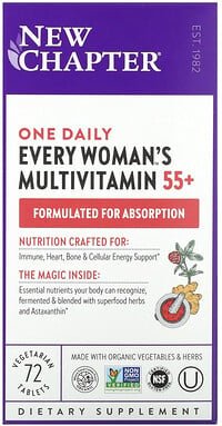 Thumbnail - New Chapter, 55+ Every Woman‘s One Daily, Whole-Food Multivitamin, Frauen ab 55, Vollwert-Multivitamin, 72 pflanzliche T...
