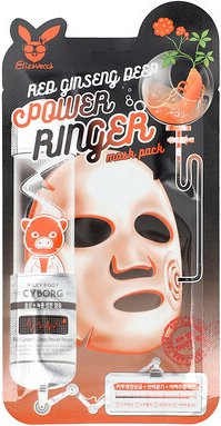 Thumbnail - Elizavecca, Red Ginseng Deep Power Ringer Beauty Mask Pack, Beauty-Masken mit rotem Ginseng, 1 Tuchmaske, 23 ml (0,78 fl...