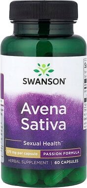 Swanson, Avena sativa, Avena sativa, 60 Kapseln (575 mg pro Kapsel)