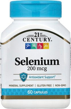 21st Century, Selen, 200 mcg, 60 Kapseln