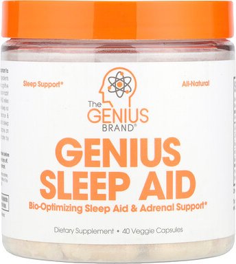 The Genius Brand, Genius Sleep Aid, Schlafmittel, 40 pflanzliche Kapseln