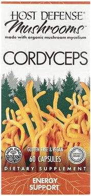 Host Defense, Mushrooms™, Cordyceps, 60 Kapseln (0,5 g pro Kapsel)