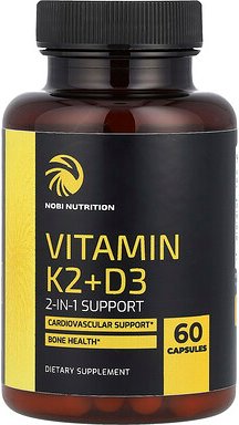 Nobi Nutrition, Vitamin K2 + D3, 60 Kapseln