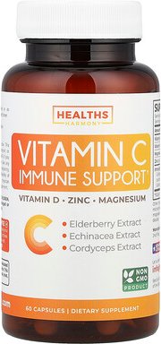 Thumbnail - Healths Harmony, Vitamin C zur Unterstützung des Immunsystems, 60 Kapseln