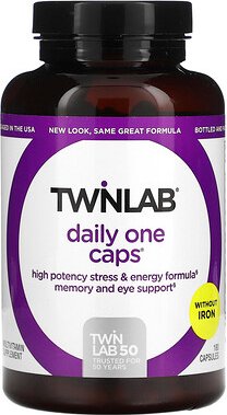 Twinlab, Daily One Caps, ohne Eisen, 180 Kapseln