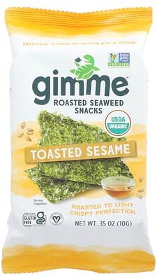 gimMe, Roasted Seaweed Snacks, geröstete Algen-Snacks, gerösteter Sesam, 10 g (0,35 oz.)