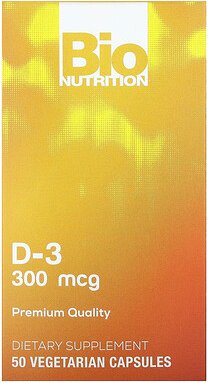 Bio Nutrition, D-3, 300 mcg, 50 vegetarische Kapseln