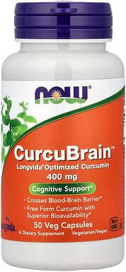 NOW Foods, CurcuBrain™, 400 mg, 50 pflanzliche Kapseln