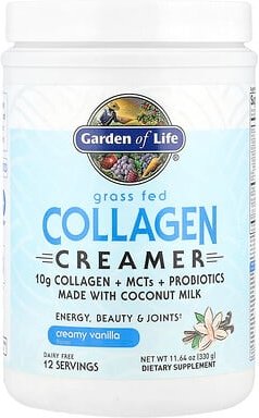 Garden of Life, Kaffeeweißer mit Kollagen von grasgefütterten Kühen, Creamy Vanilla, 330 g (11,64ִ oz.)