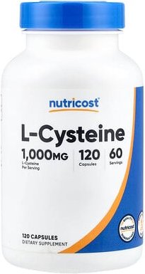 Nutricost, L-Cysteine, L-Cystein, 120 Kapseln (500 mg pro Kapsel)
