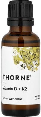 Thorne, Vitamin D + K2, 30 ml (1 fl. oz.)
