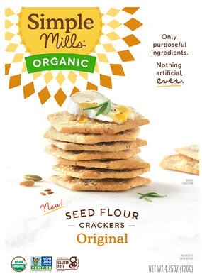 Simple Mills, Bio-Samenmehl-Cracker, Original, 120 g (4,25 oz.)