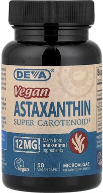 Deva, Veganes Astaxanthin, Super-Carotinoid, 12 mg, 30 vegane Kapseln
