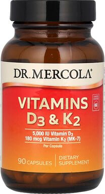 Thumbnail - Dr. Mercola, Vitamin D3 & K2, 90 Kapseln