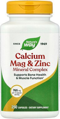 Nature's Way, Calcium, Magnesium und Zink-Mineralstoffkomplex, 250 Kapseln