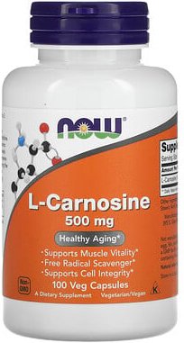NOW Foods, L-Carnosin, 500 mg, 100 pflanzliche Kapseln