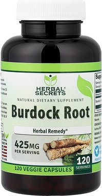 Herbal Secrets, Klettenwurzel, 425 mg, 120 pflanzliche Kapseln
