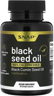 Snap Supplements, Black Seed Oil, Schwarzkümmelöl, 500 mg, 90 Weichkapseln