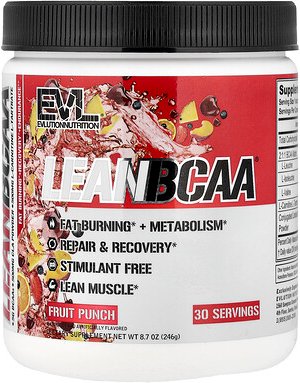EVLution Nutrition, Lean BCAA®, Fruit Punch, Fruchtpunsch, 246 g (8,7 oz.)