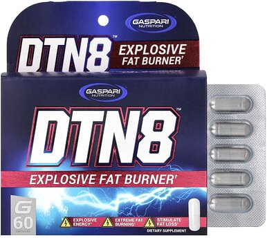 Gaspari Nutrition, DTN8, Explosive Fat Burner, explosiver Fettverbrenner, 60 Kapseln