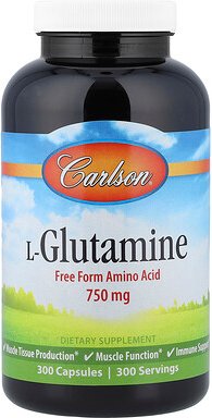 Carlson, L-Glutamine, L-Glutamin, 750 mg, 300 Kapseln