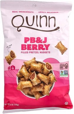 Quinn Snacks, Filled Pretzel Nuggets, gefüllte Brezel-Nuggets, PB&J Berry, 170 g (6 oz.)